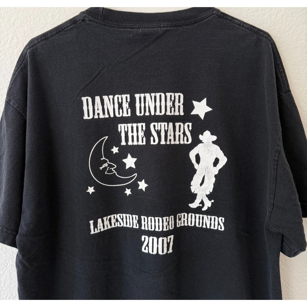 Vintage 2007 The Outlaws Dance Under The Stars Rodeo Country T Shirt Black XL